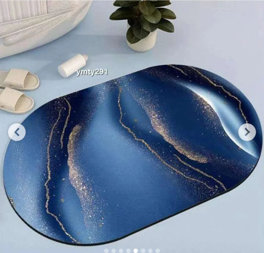 Super Absorbent Non-Slip Oval Bathroom Mat 48x78cm Large Rubber Backed Bath Rug Home & Garden Bath Mats & Rugs