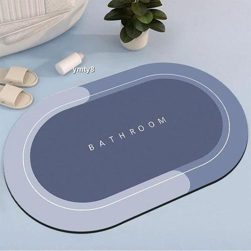Super Absorbent Non-Slip Oval Bathroom Mat 48x78cm Large Rubber Backed Bath Rug Home & Garden Bath Mats & Rugs