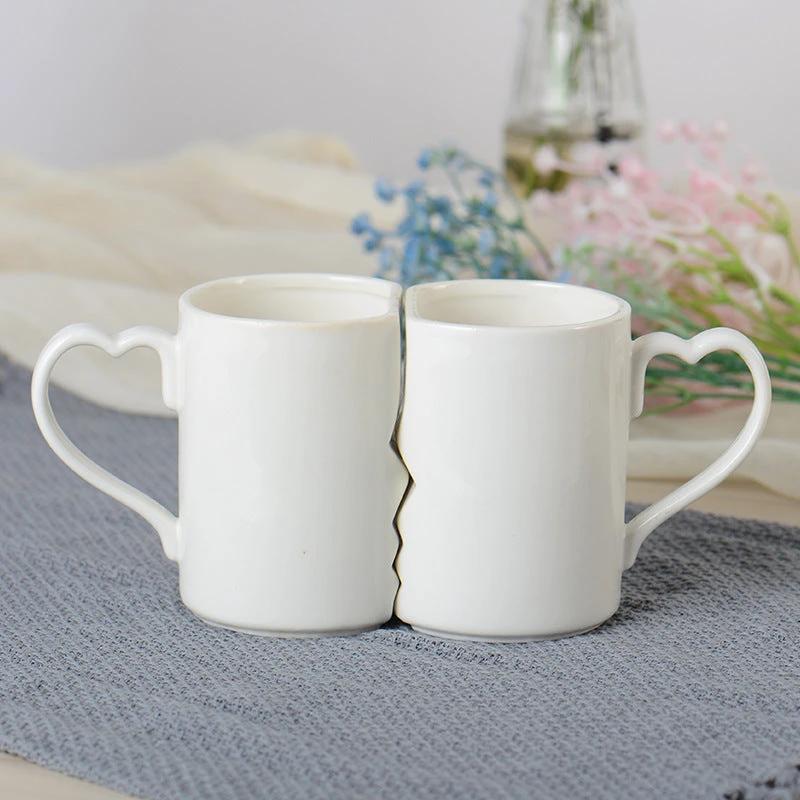 6 Piece Love Handle Ceramic Cup Set With Heart Shaped Handles For Coffee And Tea Kitchen & Dining Mugs