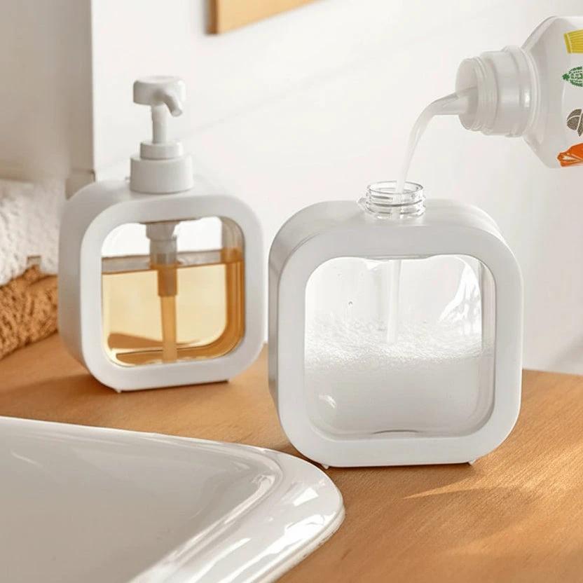 500ml Refillable Liquid Soap Dispenser High Quality Plastic Black White Bathroom Kitchen Home & Garden Soap & Lotion Dispensers