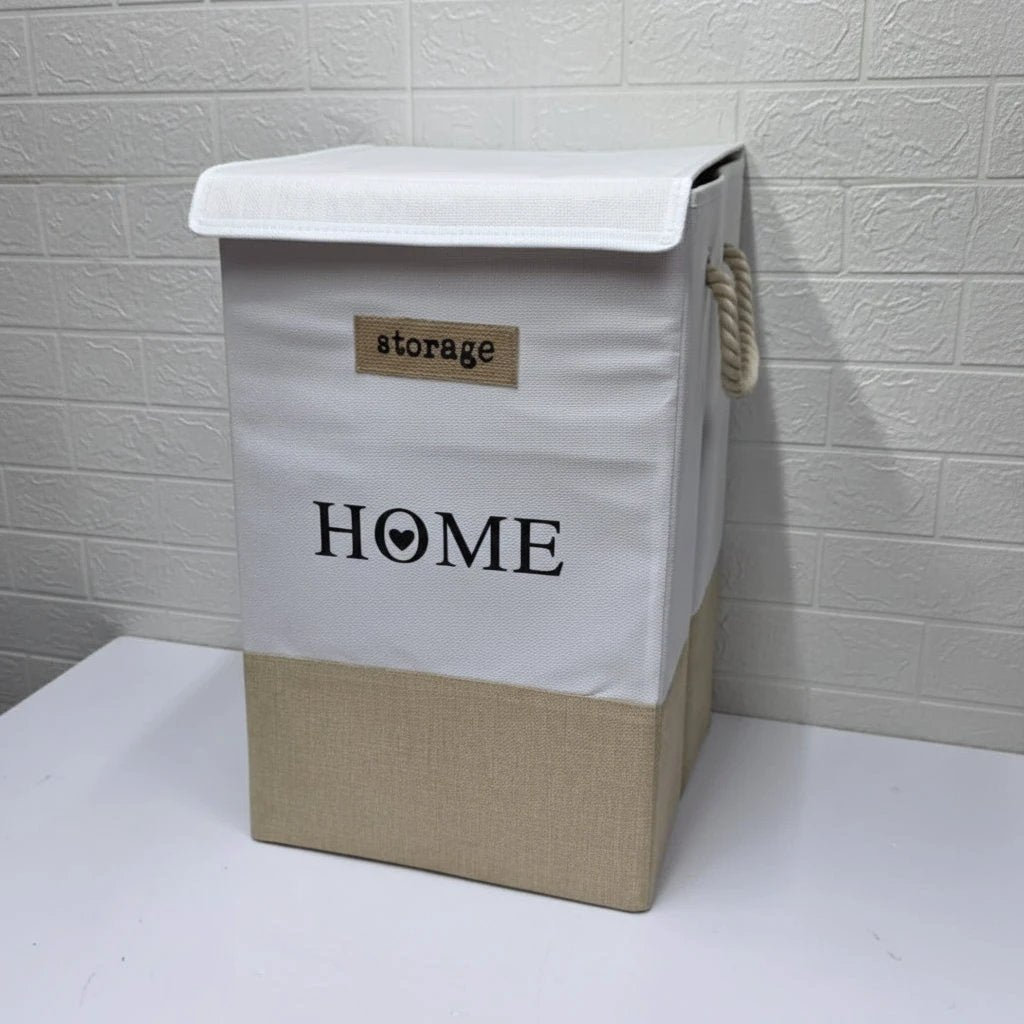 Large Foldable Multipurpose Storage Laundry Basket with Rope Handles 35x35x55cm Home & Garden Laundry Baskets