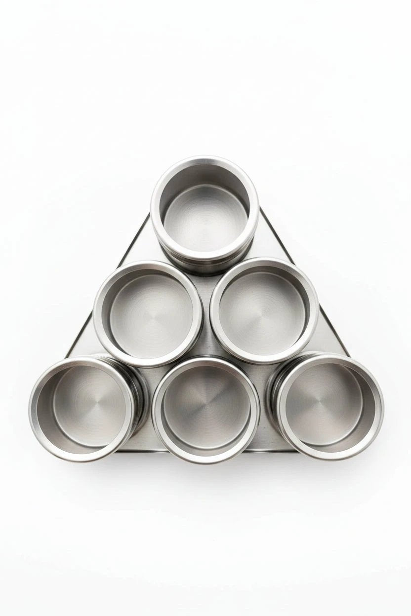 Stainless Steel Spice Rack 6-Pack Kitchen & Dining Spice Organizers