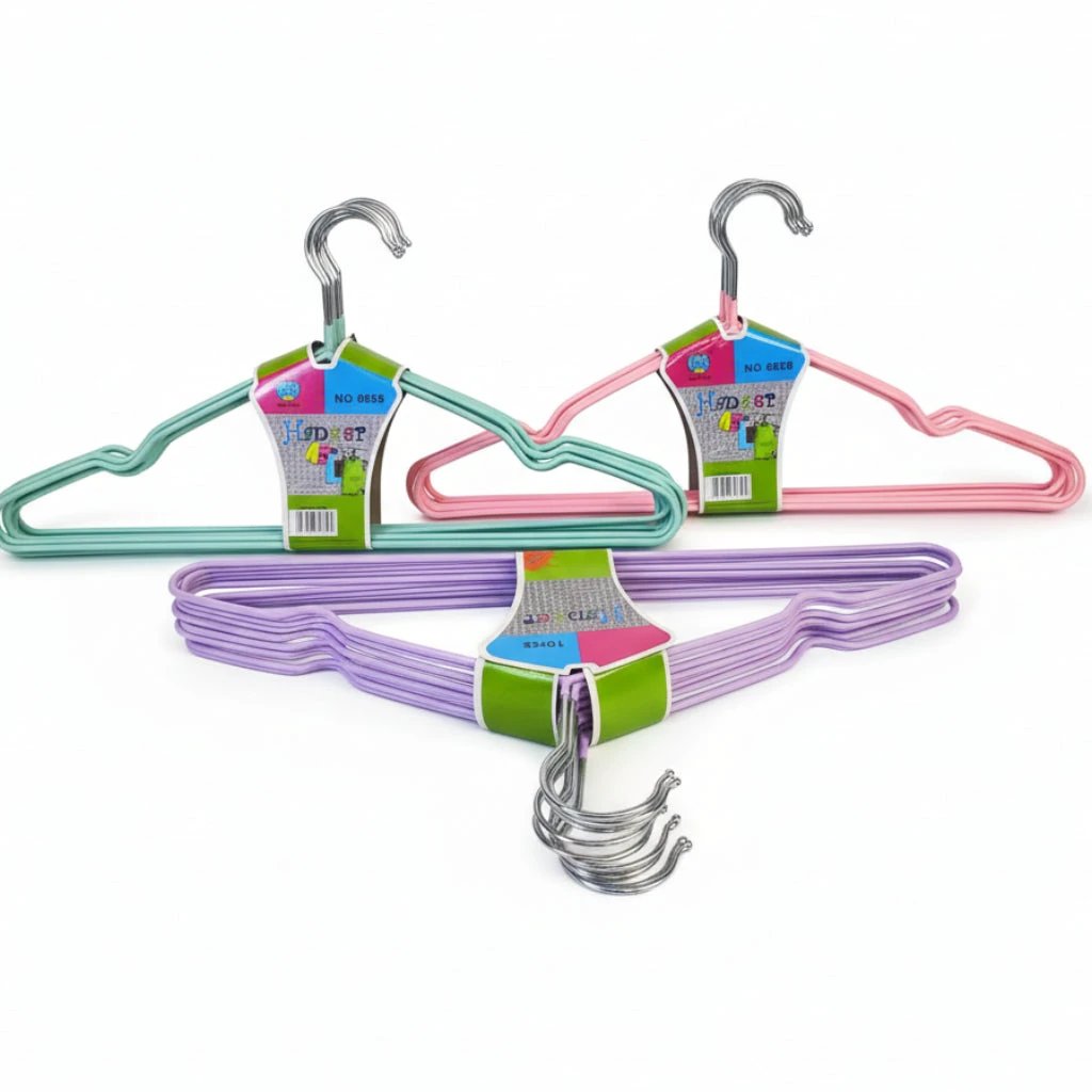 Silicone Coated Metal Clothes Hanger - Assorted Colours Home & Garden Hangers
