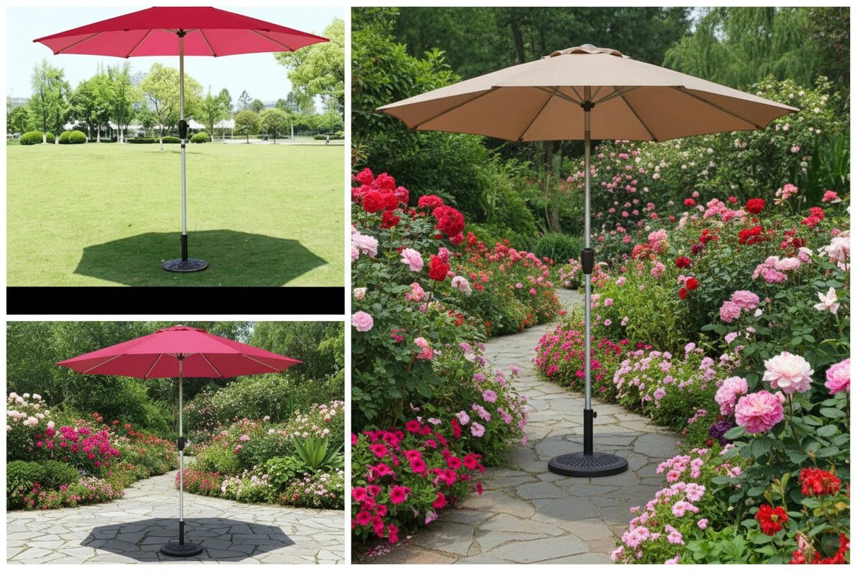 2.7M Parasol Replaceable Cloth Garden Patio Umbrella UV Sun Protection Rainproof Outdoor Sunshade Canopy Home & Garden Outdoor Umbrellas