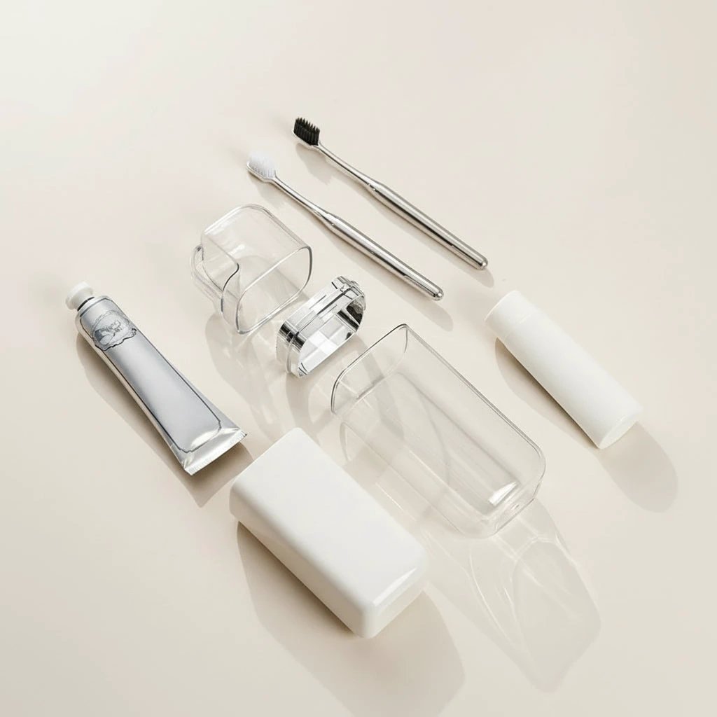 EasyCap Portable Travel Toothbrush Case & Mouthwash Cup Health & Beauty Toothbrush Covers