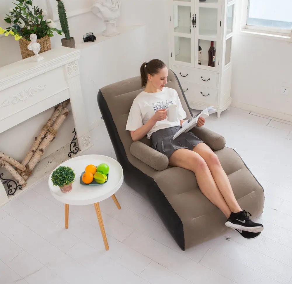 Portable Inflatable Air Sofa Lounger, Foldable Furniture Sectional Sofas