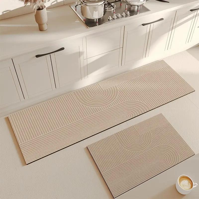 PVC Leather Kitchen Anti-Slip Mat Set, 2 Sizes Rugs & Mats Rugs