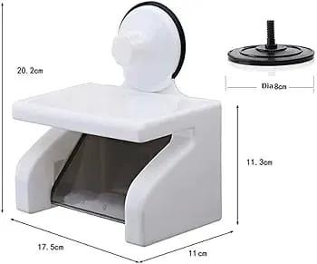Waterproof Suction Tissue Holder – White Bathroom Accessories Toilet Paper Holders