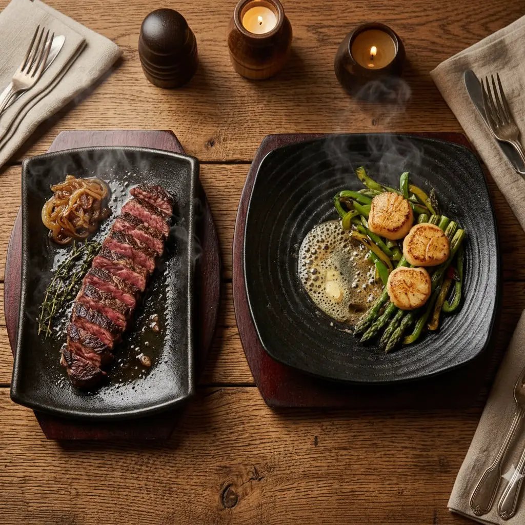 Black Sizzling Pan – Square & Rectangle Cookware Griddles & Grill Pans
