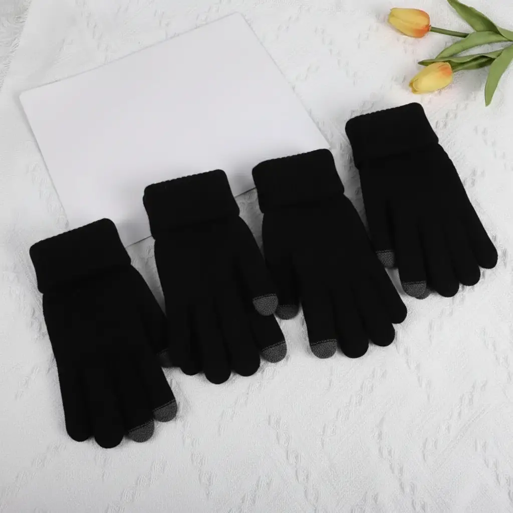 Premium Winter Touchscreen Gloves With Fleece Lining And Wool Knit Gloves & Winter Accessories Gloves & Mittens