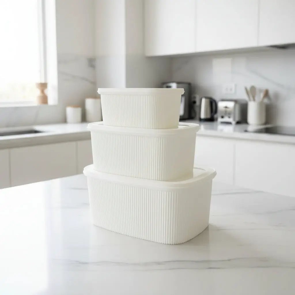 Multipurpose Storage Containers, Set of 3 Kitchen Storage Food Storage Containers