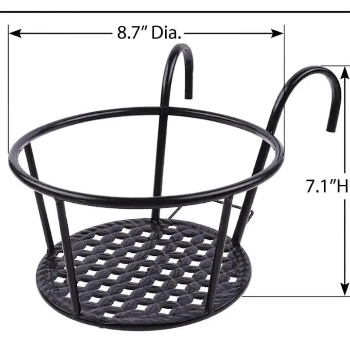 Metal Railing Flower Pot Holder Garden & Outdoor Plant Stands
