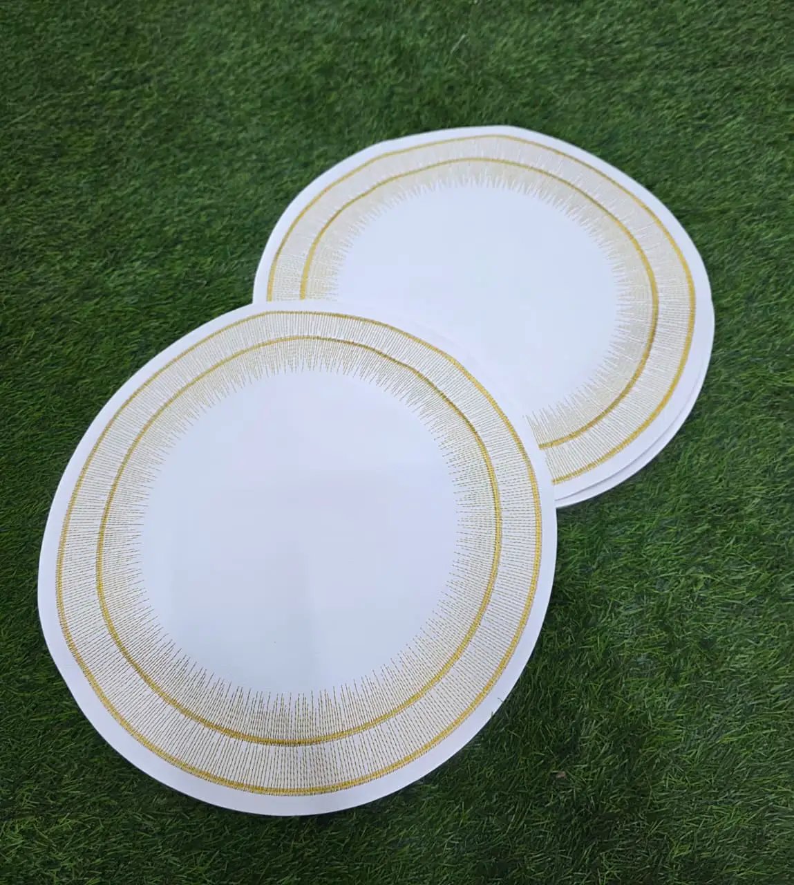 Round Faux Leather PVC Table Mats – Set of 6, 38cm Table Decor Placemats