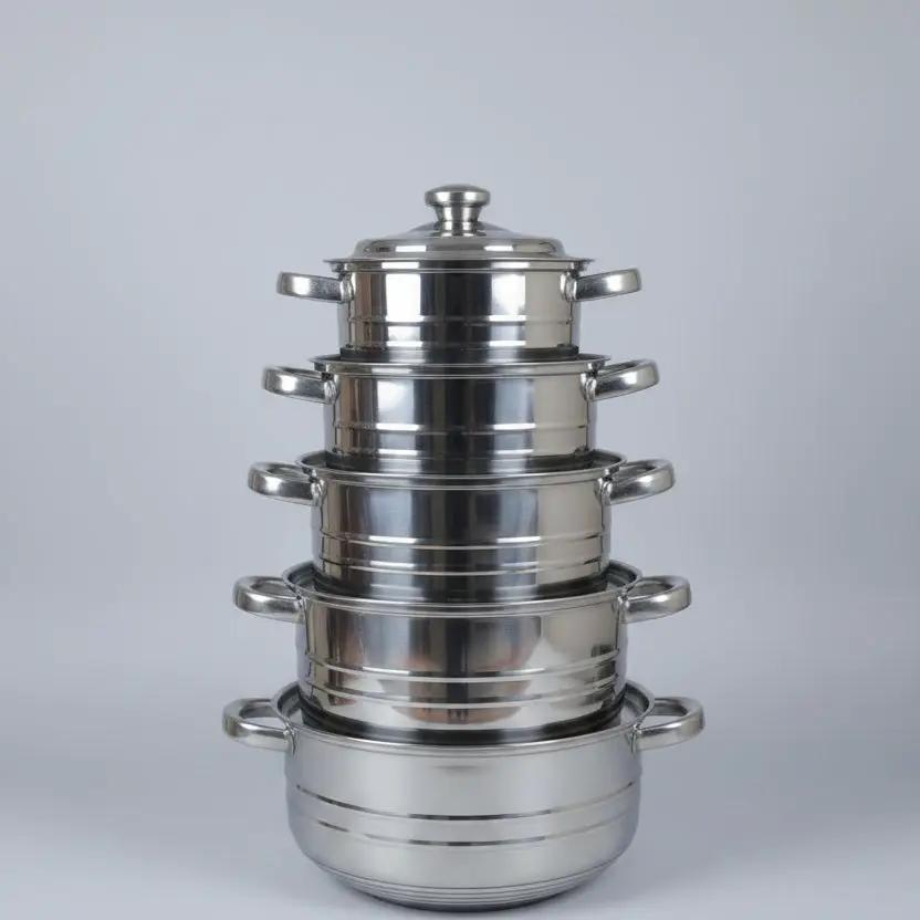 4-Piece Soup Pot Set Cookware Stock Pots