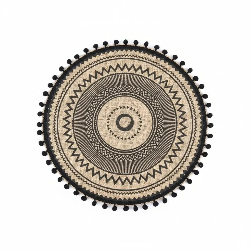Boho Round Table Mat (Set of 6) Table Mat Placemats