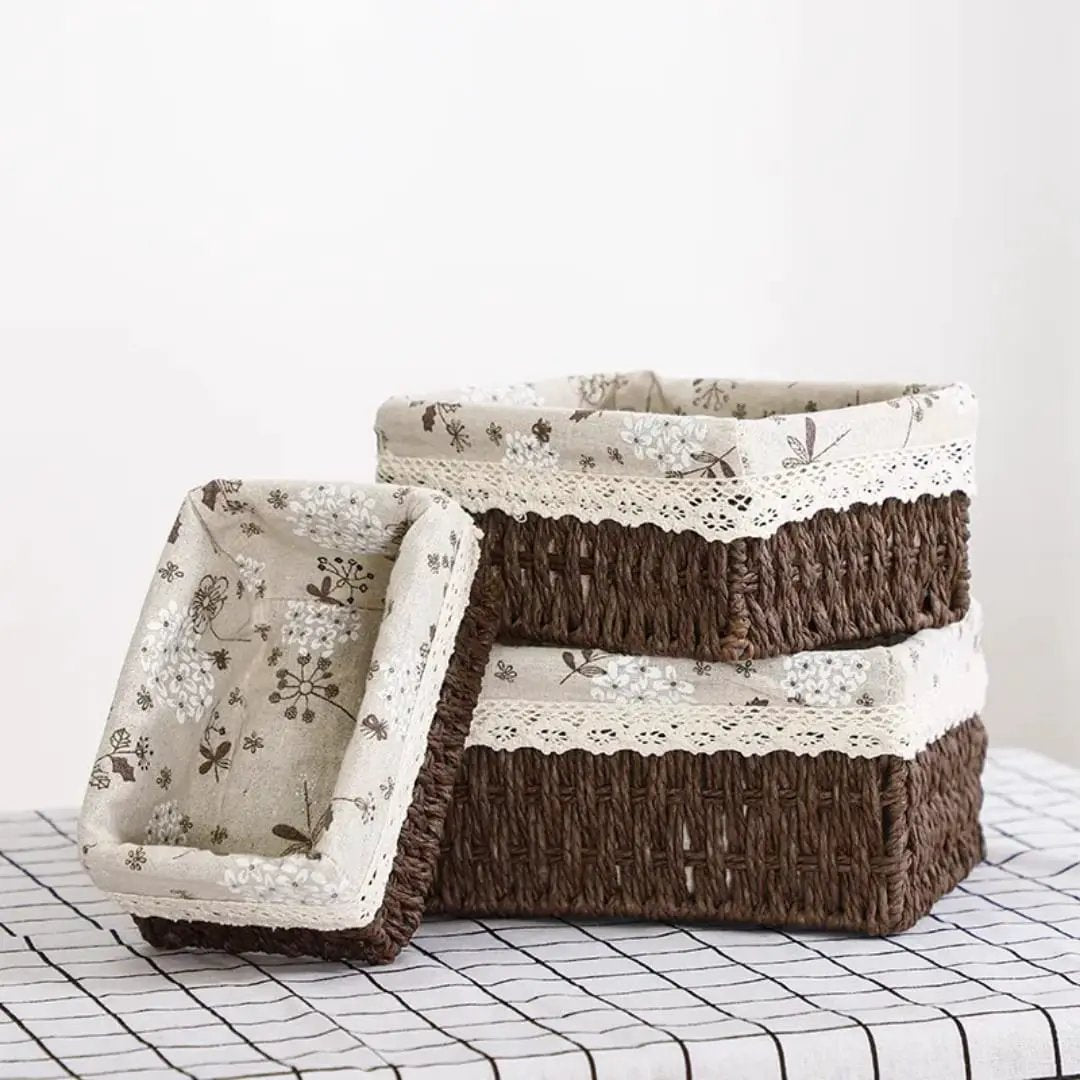 woven paper rope basket Decorative Basket Household Storage Bags