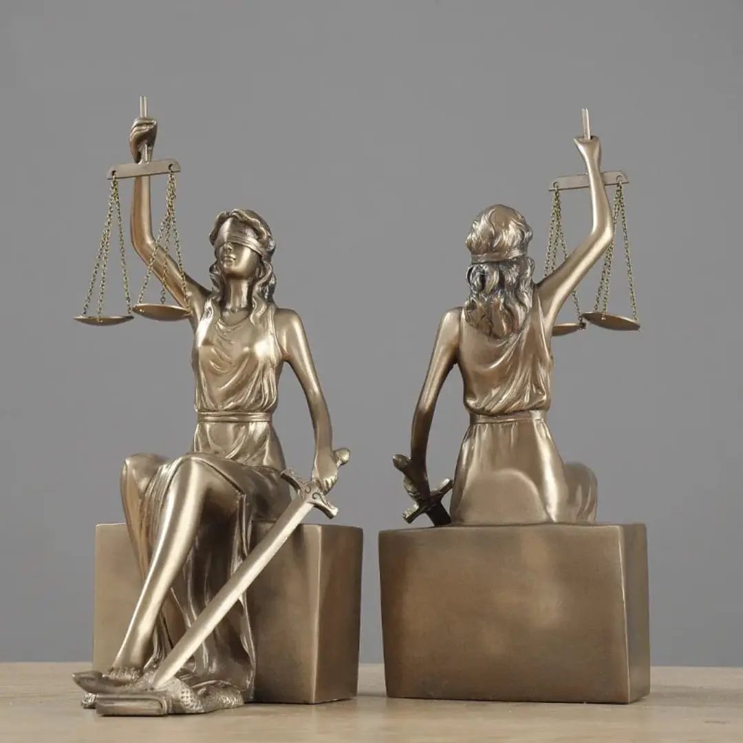 Lady Justice Bookend Statues Bookend Bookends
