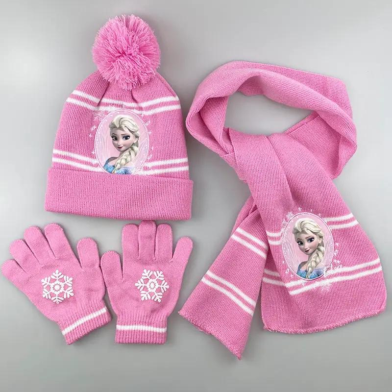 Kids Cartoon Princess Winter Set Baby & Kids Baby & Children's Hats