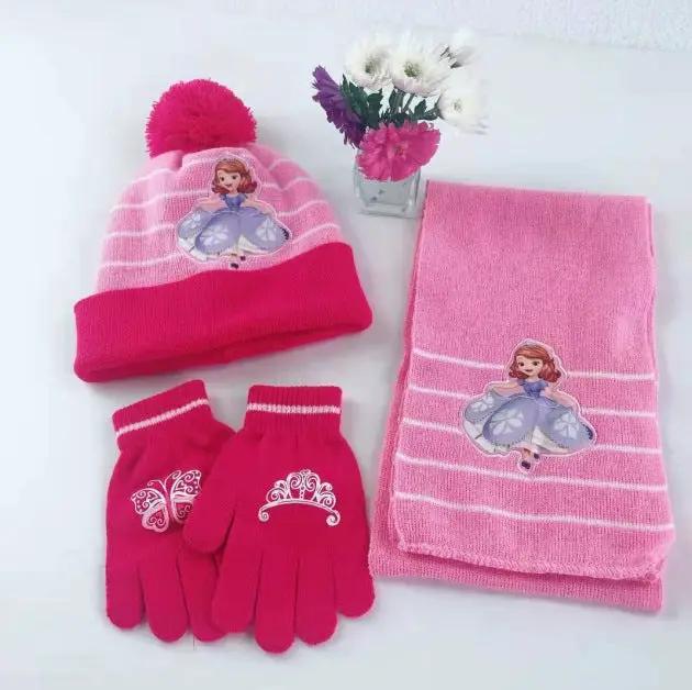 Kids Cartoon Princess Winter Set Baby & Kids Baby & Children's Hats