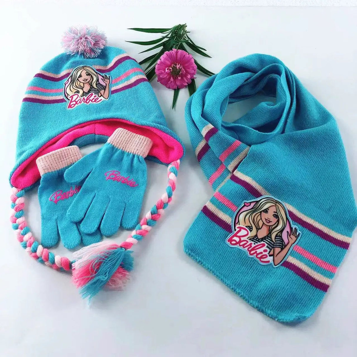 Kids Cartoon Princess Winter Set Baby & Kids Baby & Children's Hats