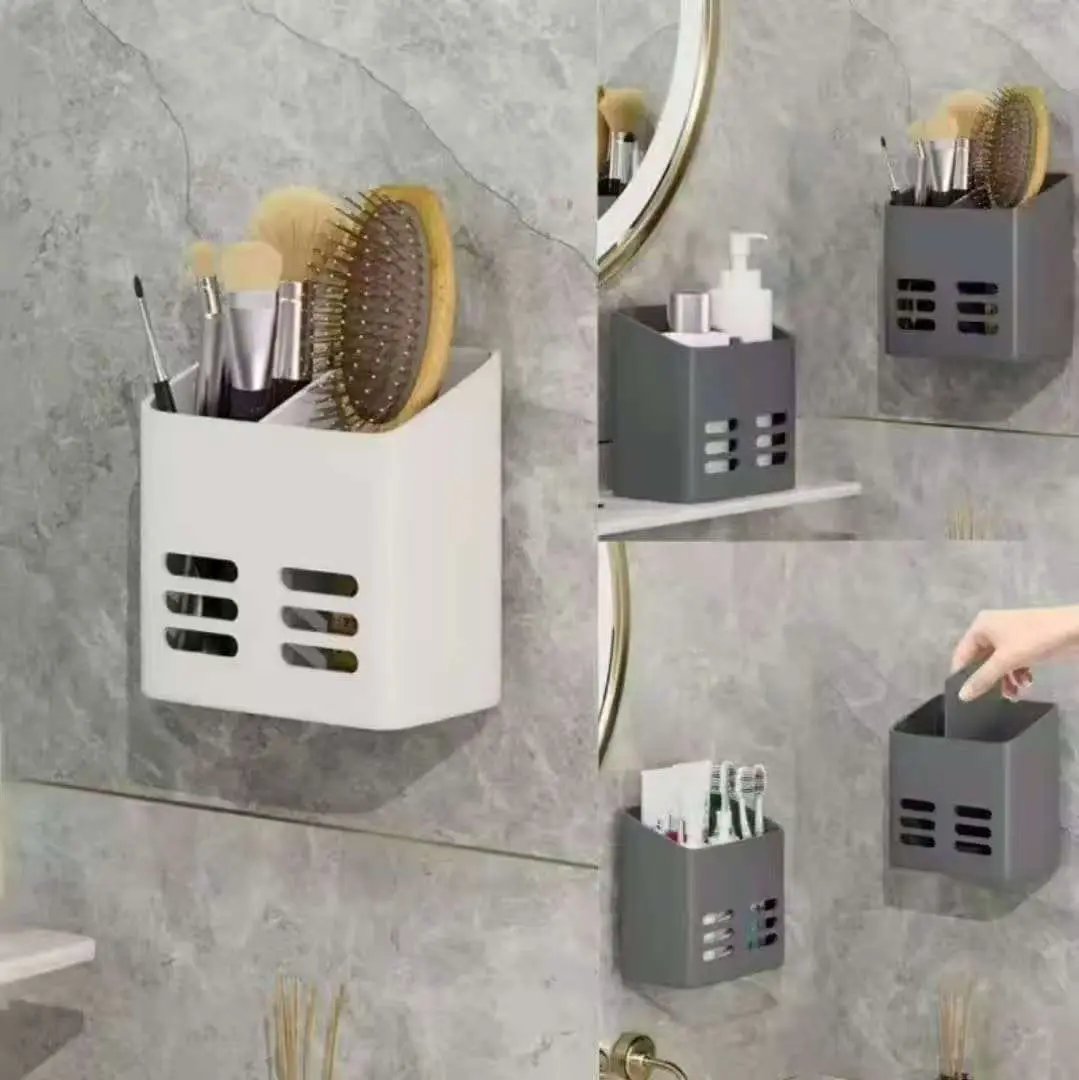 Punch-Free Storage Box Wall-Mounted Caddies