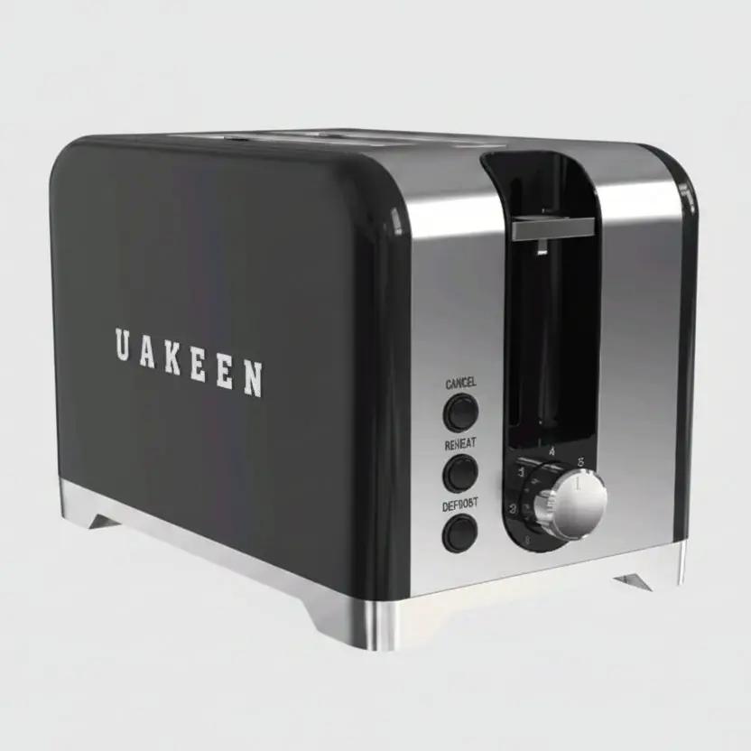 Uakeen 2-Slice Stainless Steel Toaster Kitchen Appliances Toasters