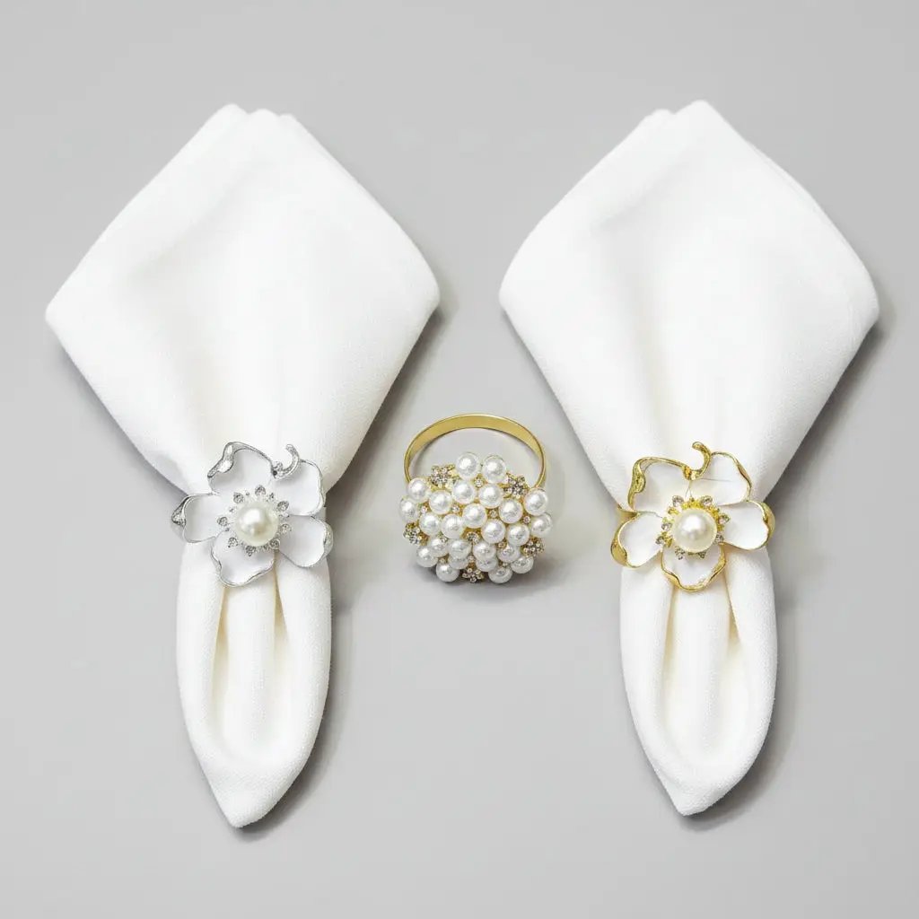 Luxurious Napkin Rings – Set of 6 Napkin Rings