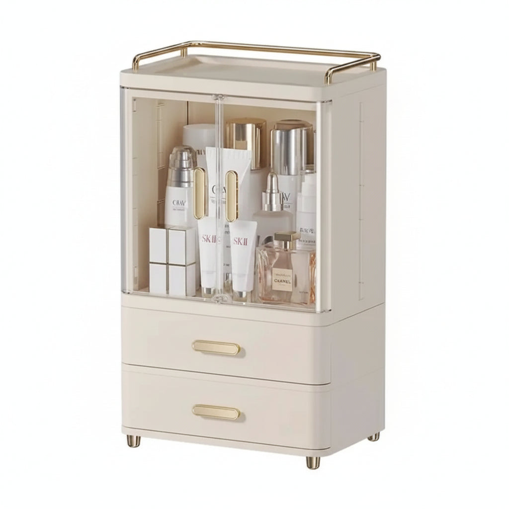 Acrylic Double Door Cosmetic Storage Cabinet Storage & Organisation Makeup Vanities