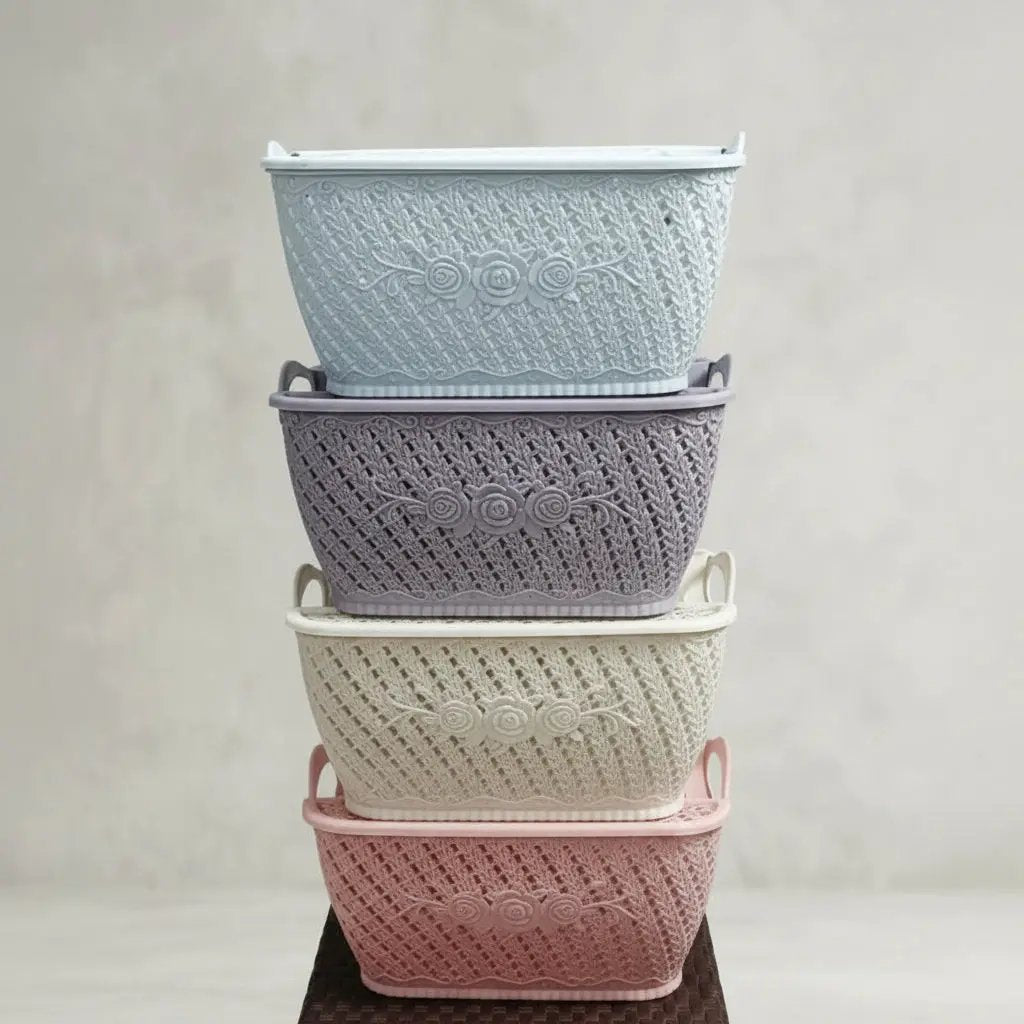 Woven Plastic Organiser Basket 11x8 Inch Storage & Organisation Household Storage Baskets