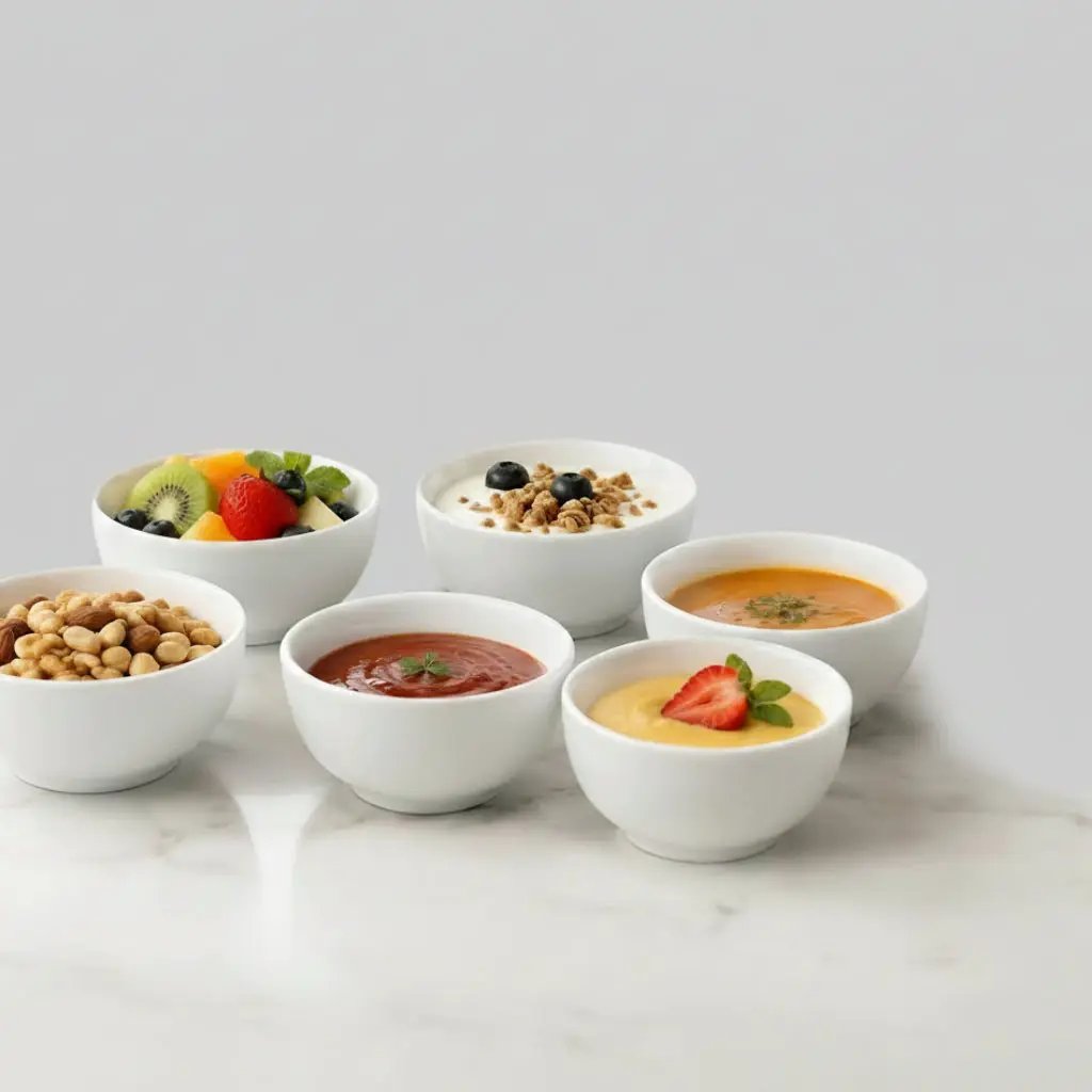 White Ceramic Bowl Kitchenware Bowls