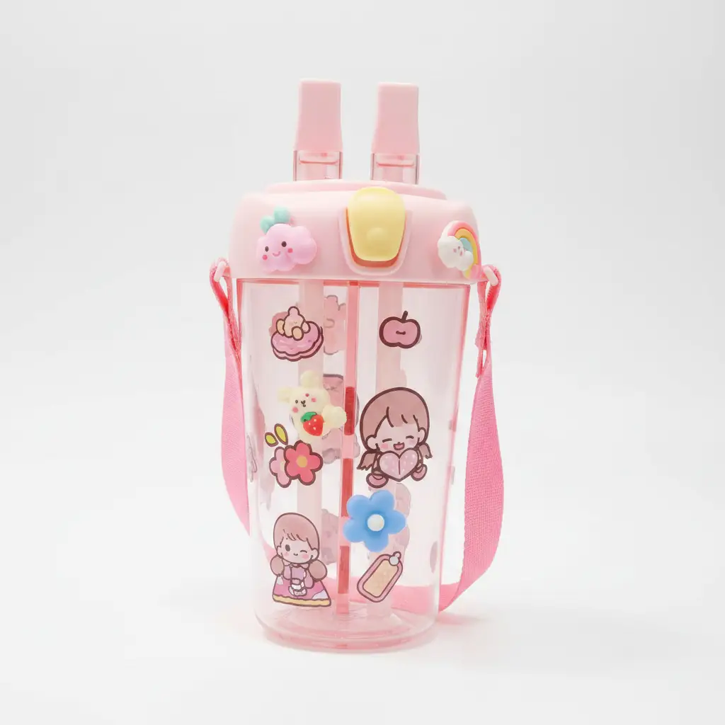 Cartoon Themed Partitioned Water Bottle Kids & Travel Water Bottles