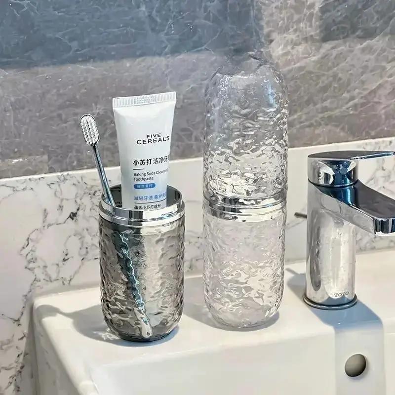 Water Ripple Portable Toothbrush & Paste Holder Home & Bath Toothbrush Accessories