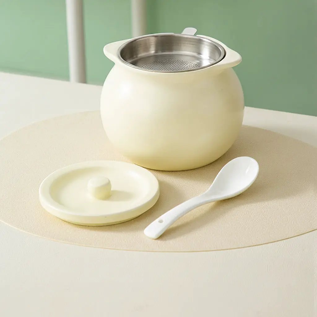 Ceramic Oil Filter Jar with Scoop Kitchenware Oil Dispensers