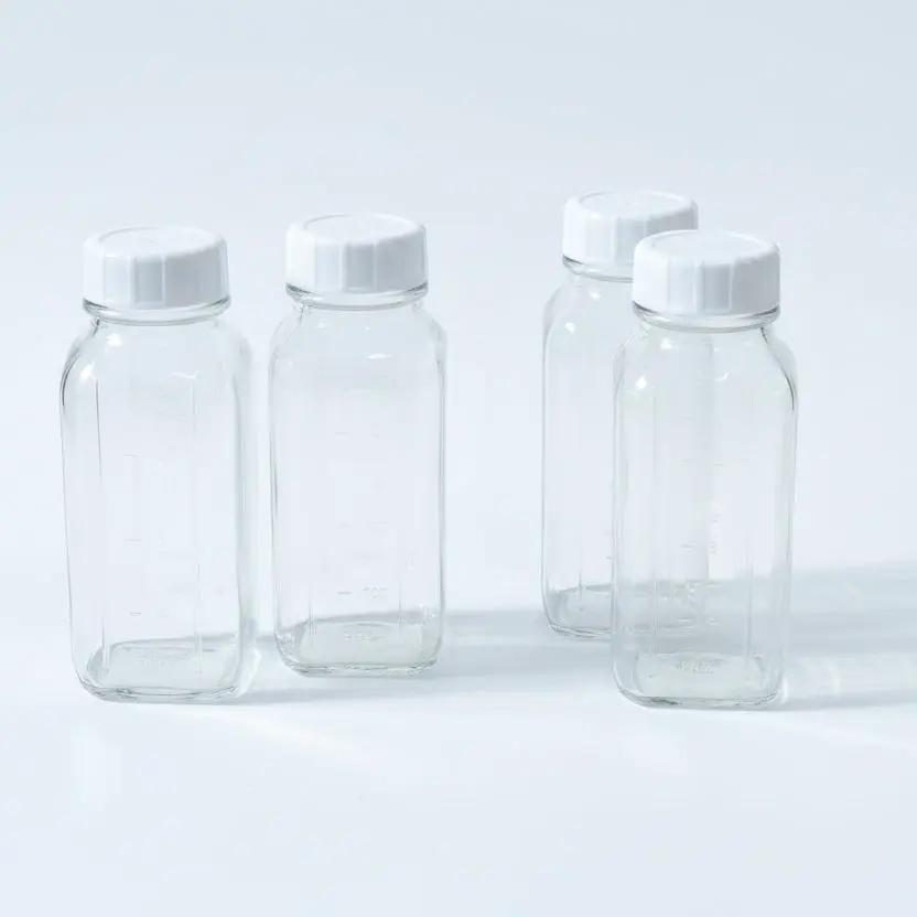 4-Piece Reusable Glass Bottles 500ml Kitchen & Storage Food Storage Containers
