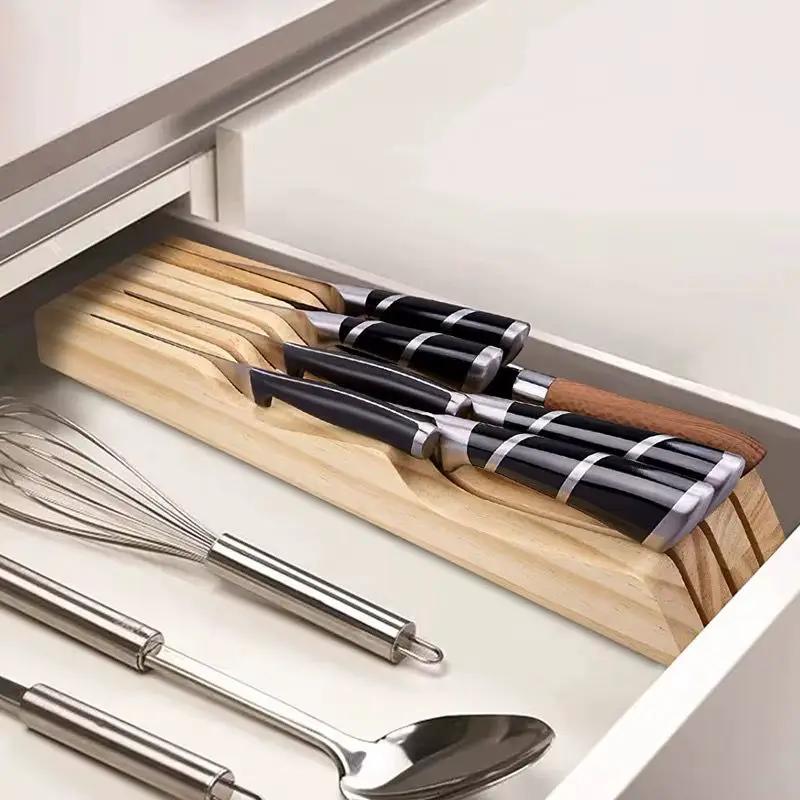 Heavy Duty Wooden Kitchen Knife Holder Kitchen & Storage Knife Holders