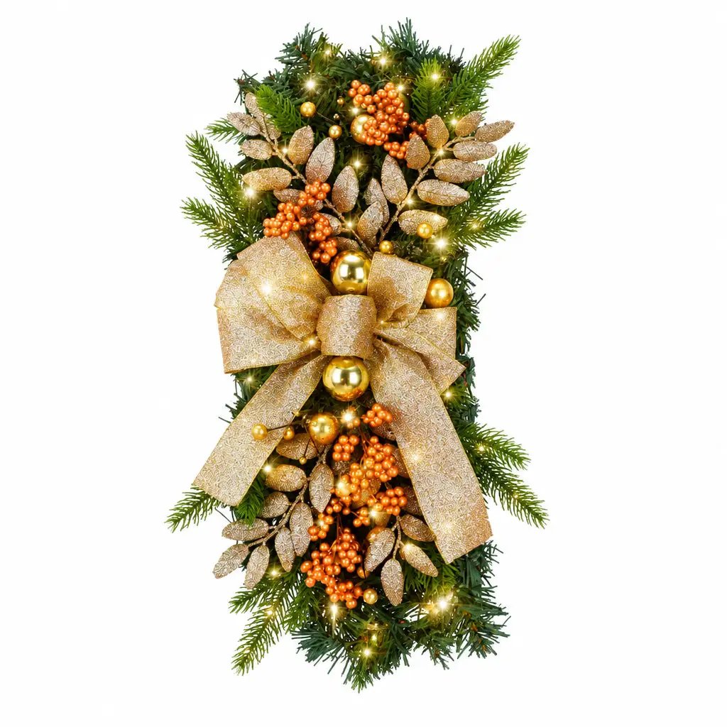 60cm Christmas LED Swag Wreath Christmas Wreaths Wreaths