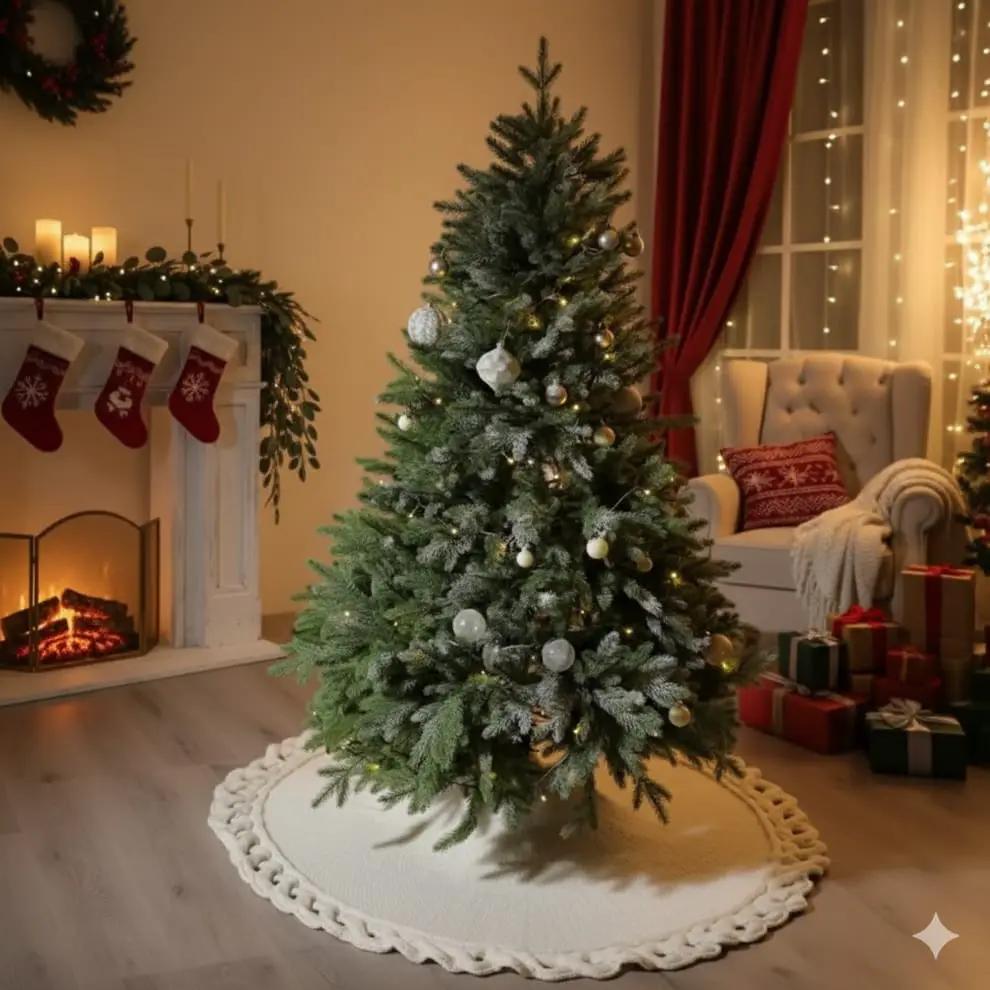 120cm Knitted Christmas Tree Skirt Christmas Tree Skirts Christmas Tree Skirts