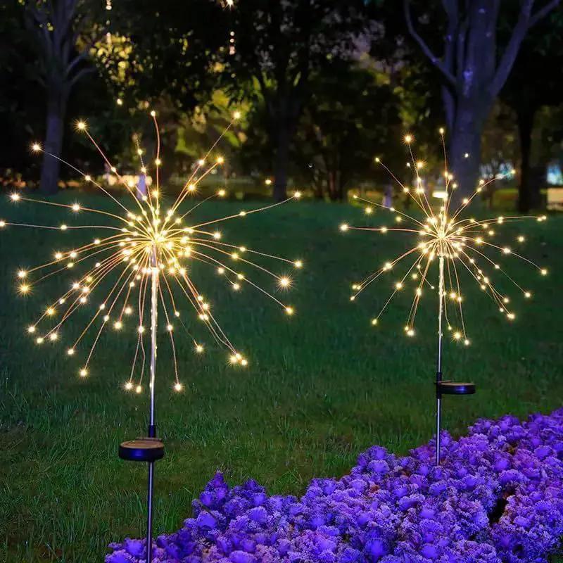 Solar Firework Garden Decorative Light Solar Garden Lights Landscape Pathway Lighting