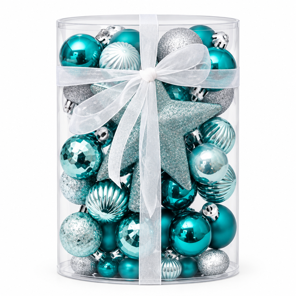 30 Christmas Ball Ornaments And Star Set Christmas Tree Ornaments Holiday Ornaments