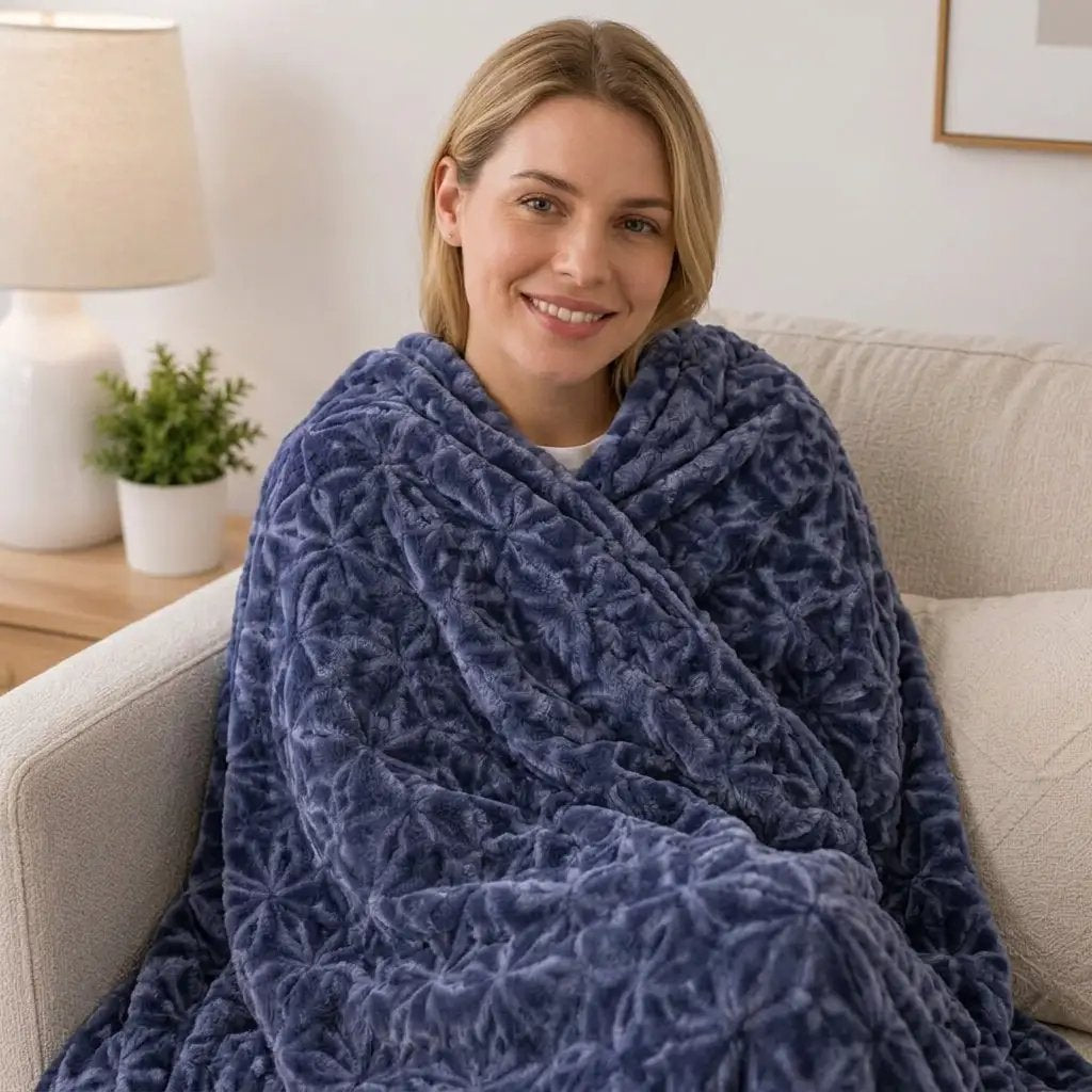 200 × 230cm Textured Fleece Blanket Fleece Blanket Throw Blankets