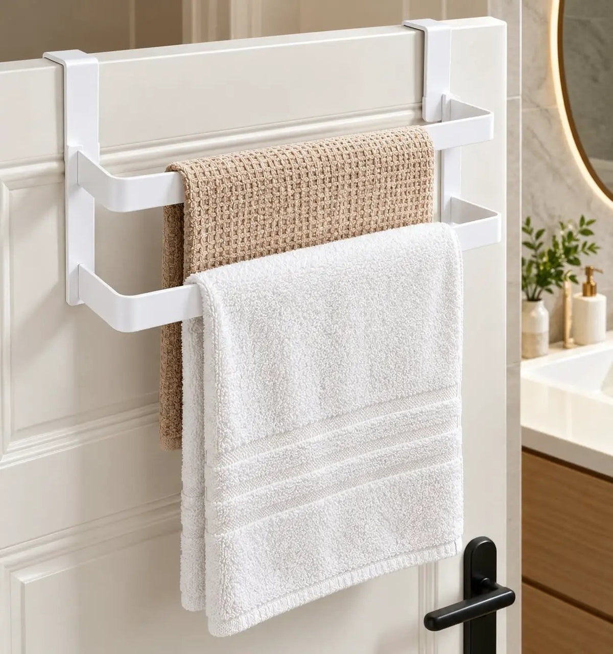 2-Tier Steel Cabinet Door Towel Rack Towel Rack Towel Racks