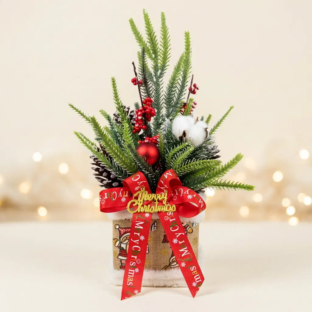Small Santa Christmas Centrepiece Christmas Centrepiece Seasonal & Holiday Decorations