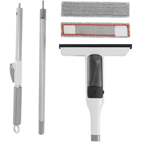Window Cleaner with Sprayer and Squeegee Long Handle Multi Use Cleaning Tool