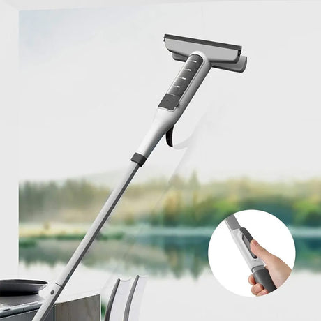Window Cleaner with Sprayer and Squeegee Long Handle Multi Use Cleaning Tool