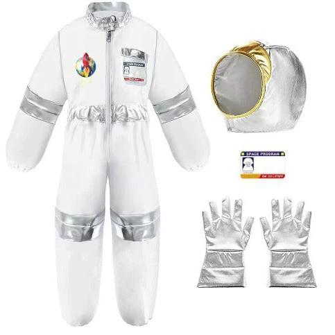 Professional Children’s Astronaut Costume – Full Spaceman Cosplay Suit for Career Day and Role Play Kids essential Costume Sets