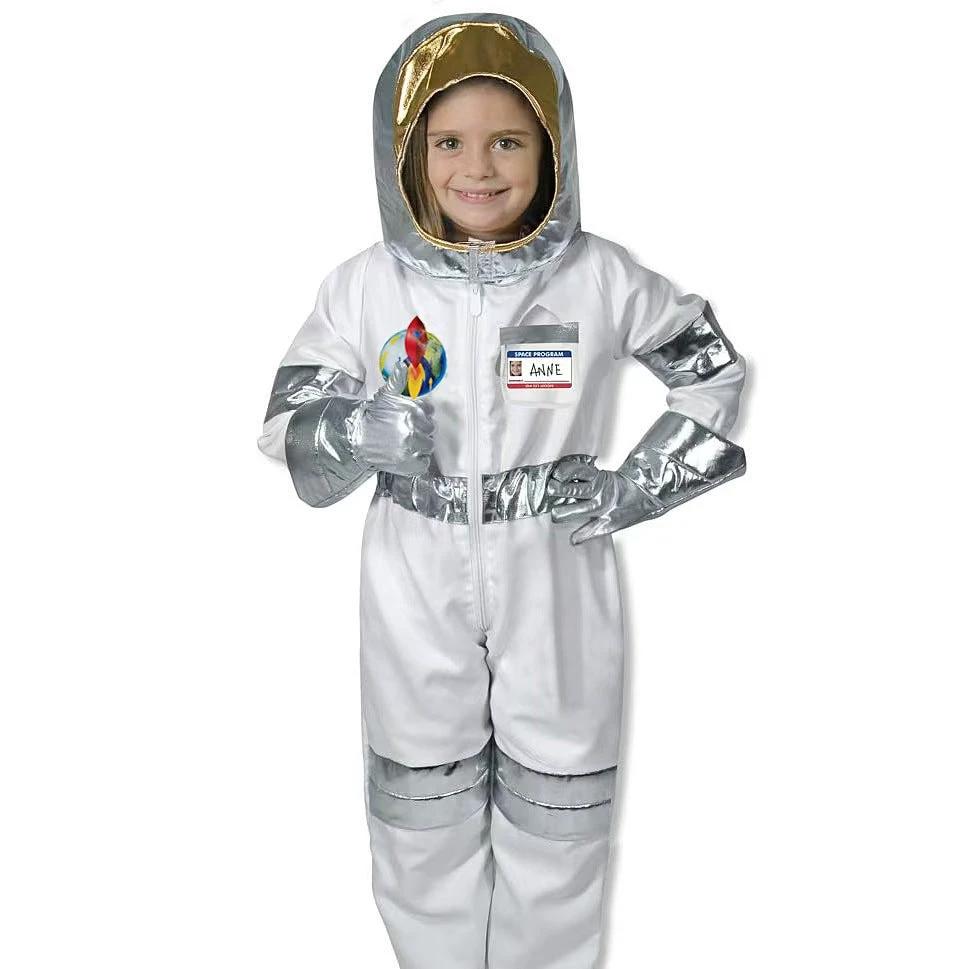 Professional Children’s Astronaut Costume – Full Spaceman Cosplay Suit for Career Day and Role Play Kids essential Costume Sets