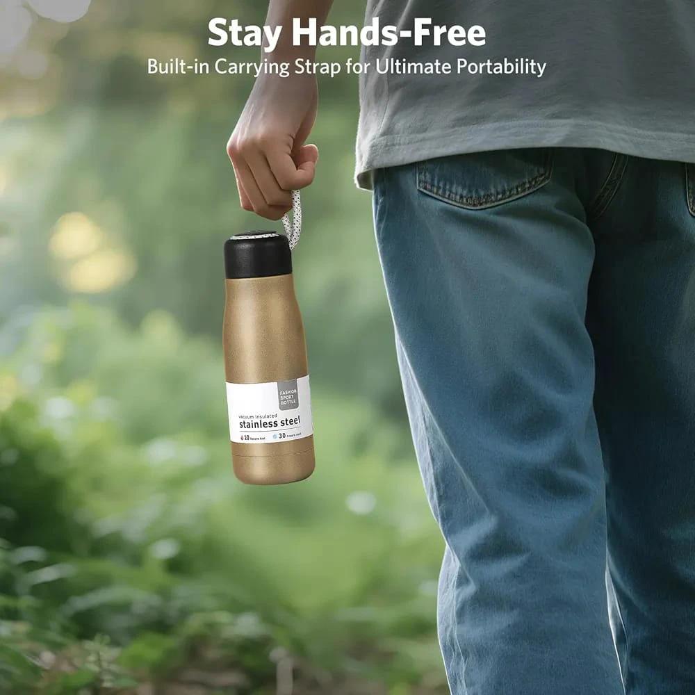420ml Stainless Steel Flask with String Strap Vacuum flask Flasks