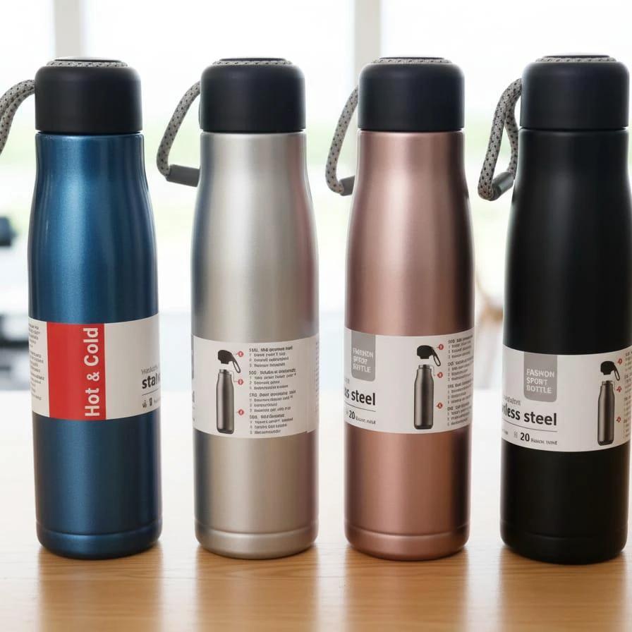 600ml Stainless Steel Flask with String Strap Vacuum flask Flasks