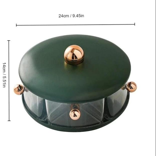 Round Multigrid Rotatable Seasoning Storage Box Jar Storage Jars Lunch Containers