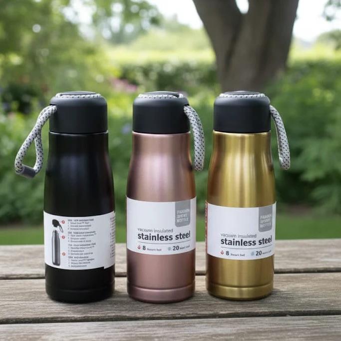 420ml Stainless Steel Flask with String Strap Vacuum flask Flasks